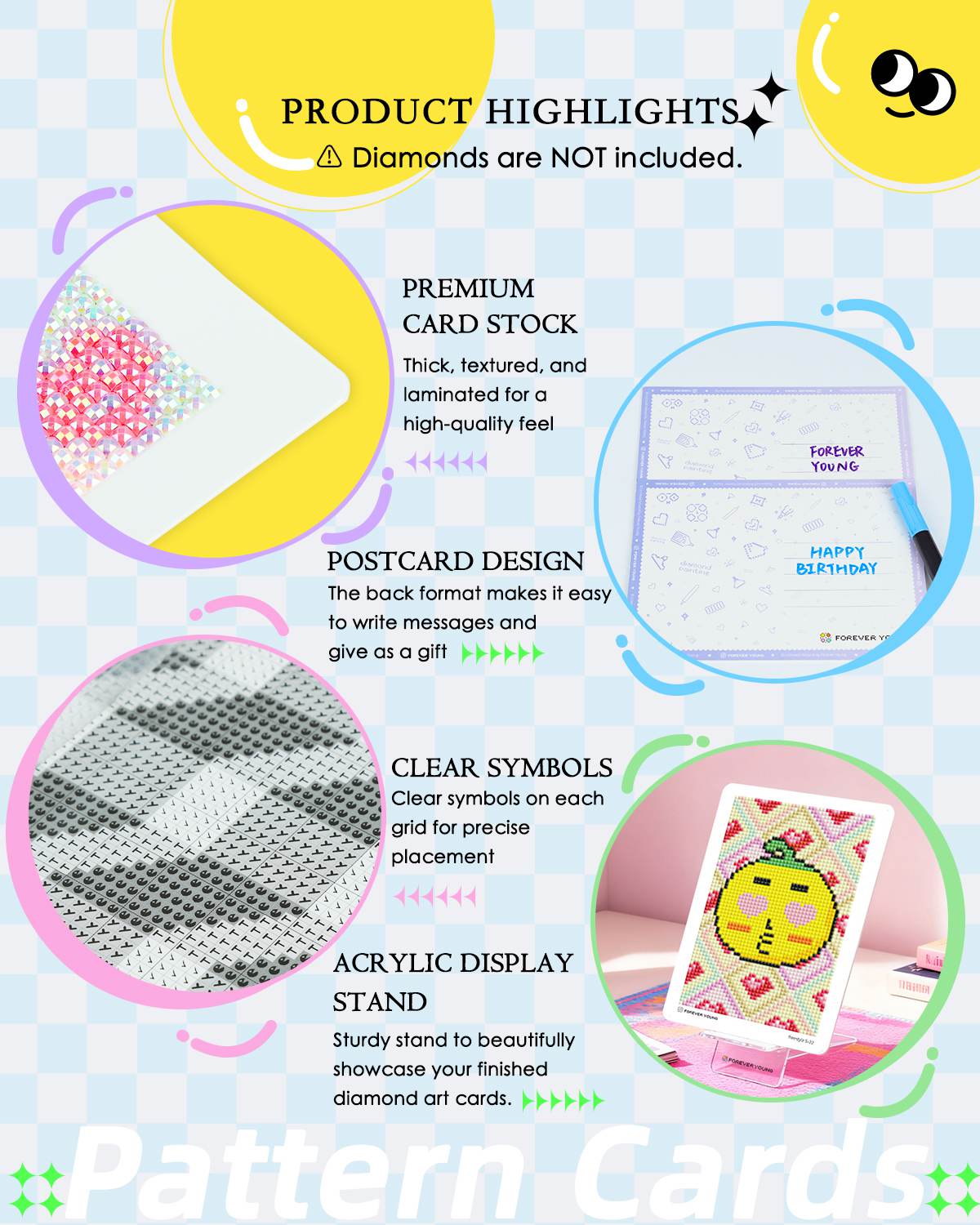 Minigem® : 24 Designs Diamond Freestyle Cards - Forever Young®️ DIY - 