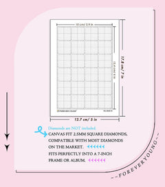 Forever Young®️ DIY - Minigem® : 7-Inch Blank Diamond Painting Canvas (No drills)