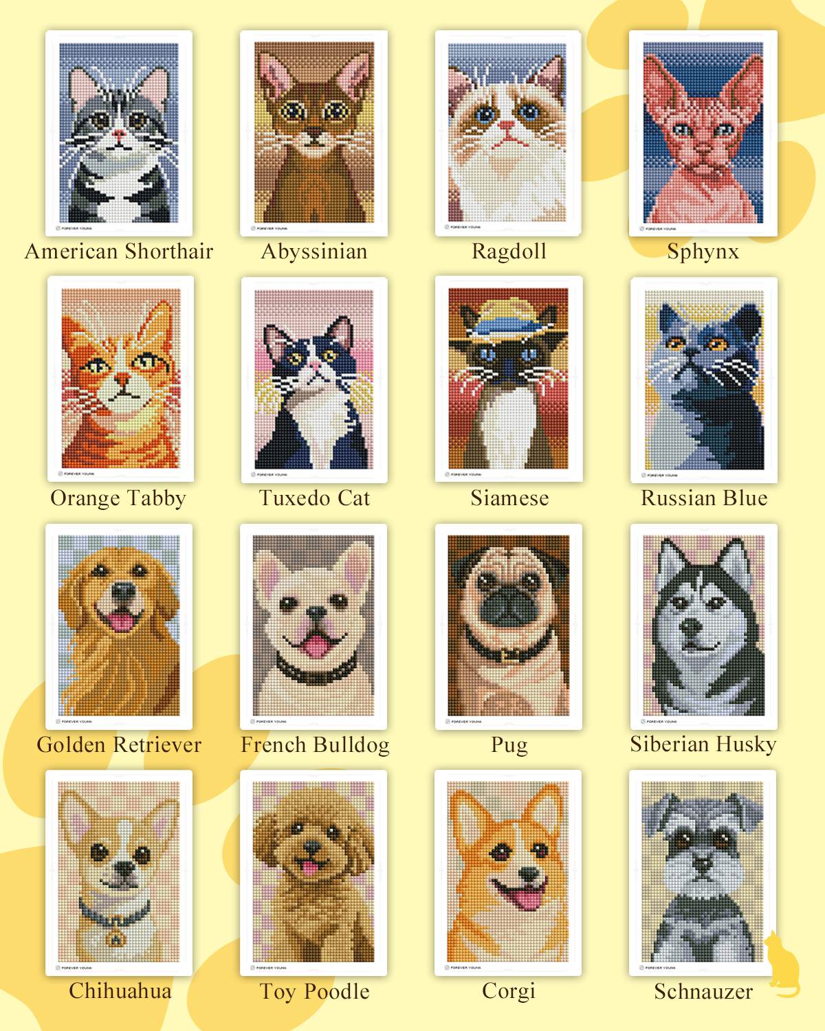 Minigem® : Cat & Dog - Forever Young®️ DIY - 
