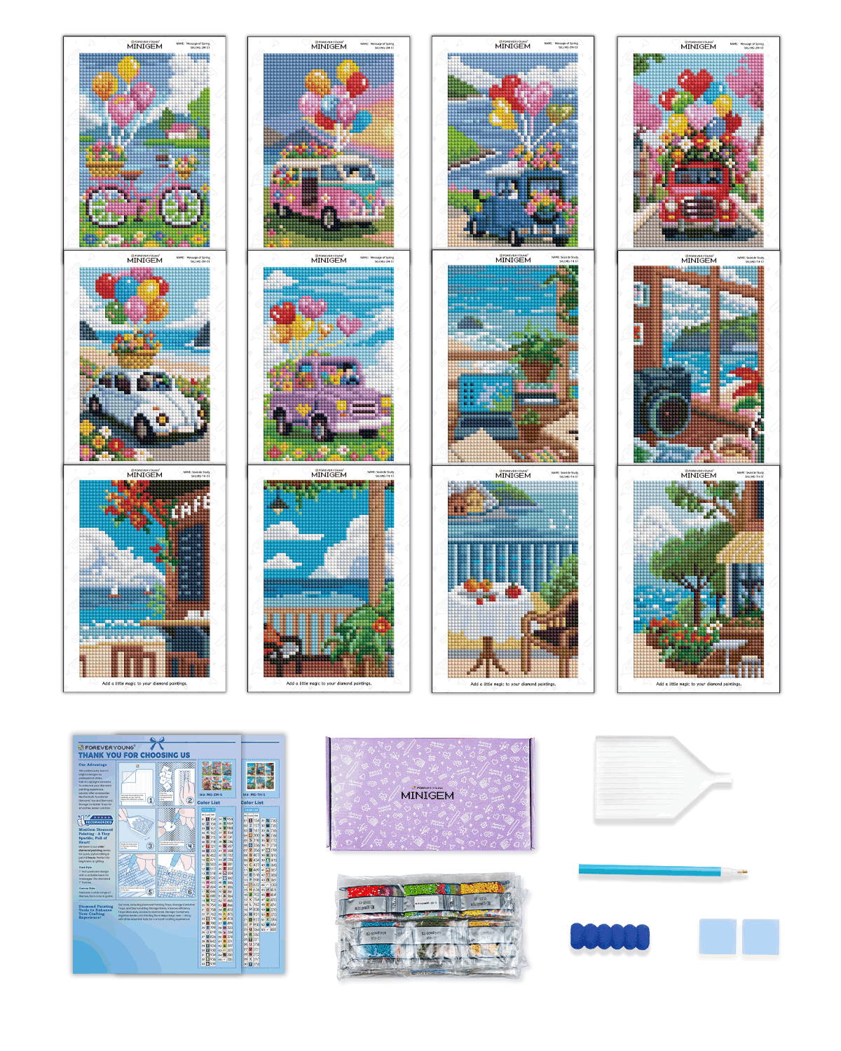 Minigem® :Coastal & Balloon Journey - Forever Young®️ DIY - 