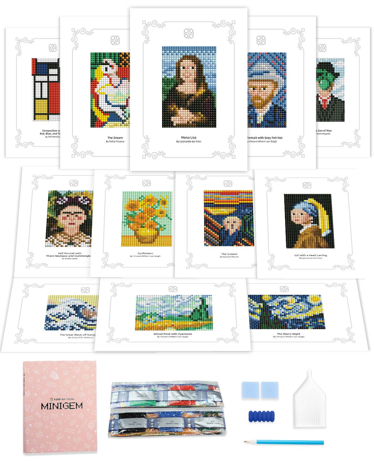 Minigem® : Famous Artists' Paintings - Forever Young®️ DIY - 