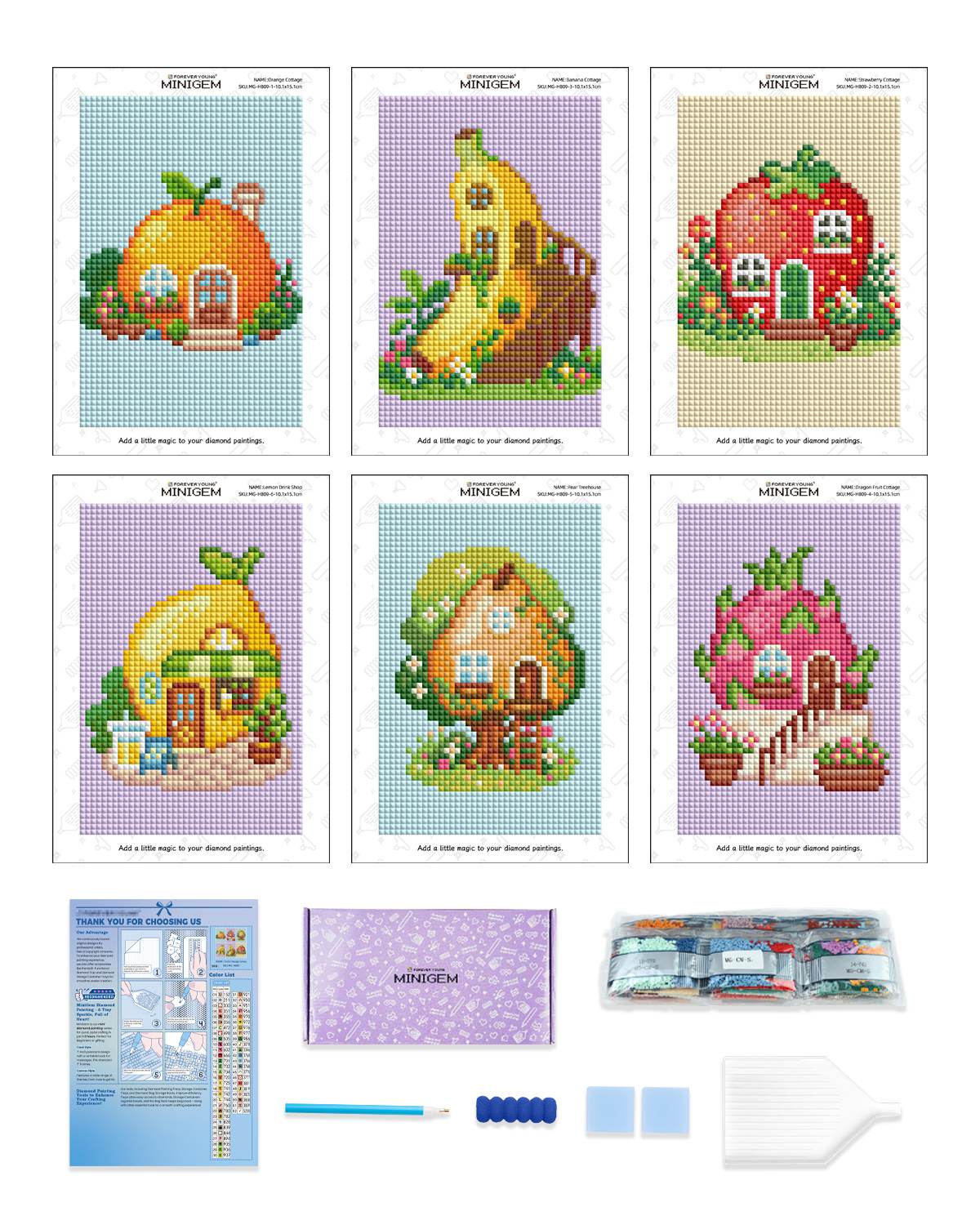 Minigem® :Fruit Cottage Series - Forever Young®️ DIY - 