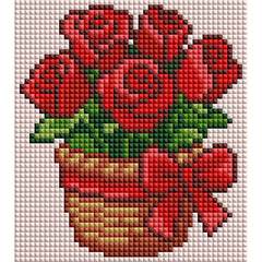 Minigem® :Red Rose Basket - Forever Young®️ DIY - 