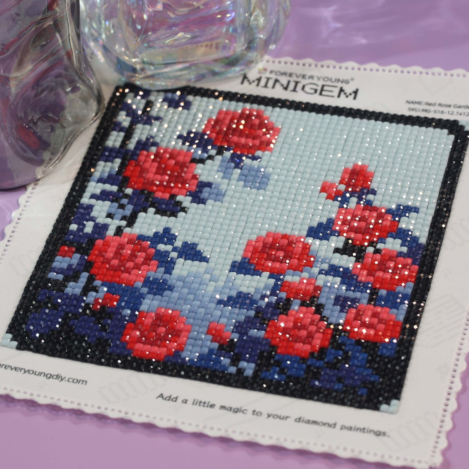 Minigem® :Red Rose Garden - Forever Young®️ DIY - 
