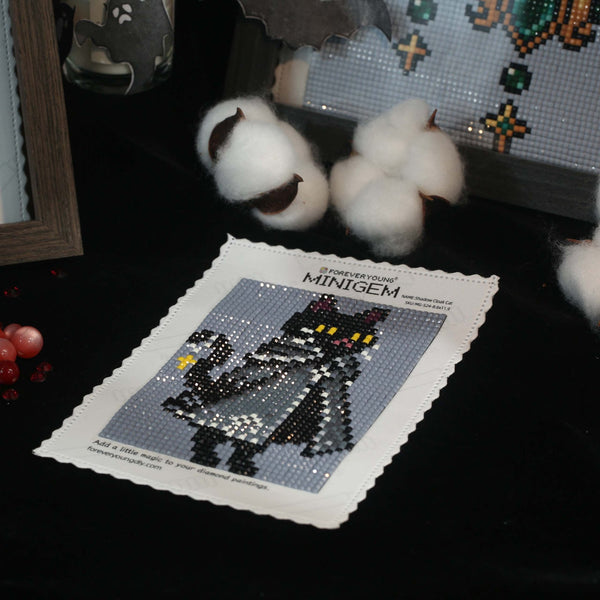 Minigem® Shadow Cloak Cat | Cat, Cats & Kitten Dark Fantasy Diamond Art