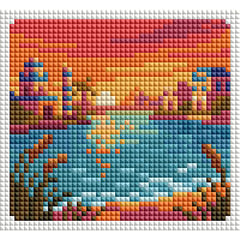 Minigem® :Sunset over Ancient Nile - Forever Young®️ DIY - 