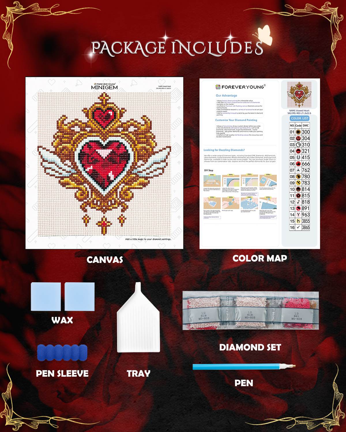 Minigem® :Vowed Heart - Forever Young®️ DIY - 