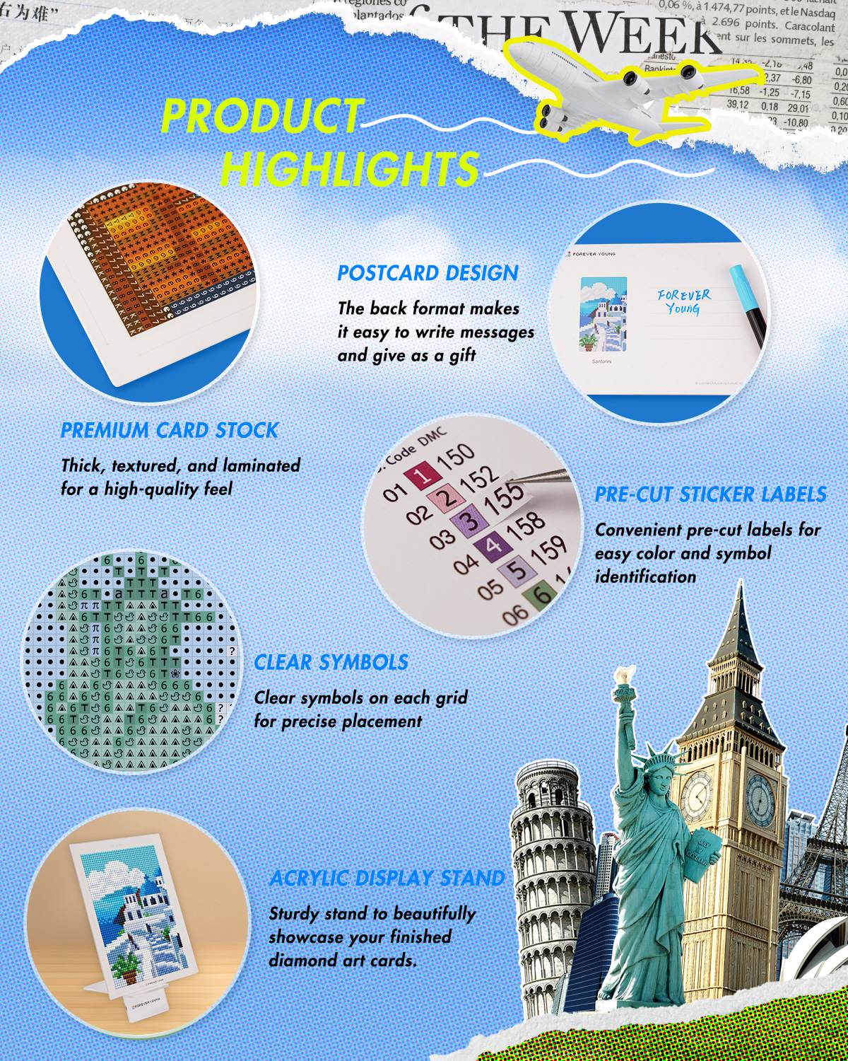 Minigem® :World - Famous Landmark - Forever Young®️ DIY - 