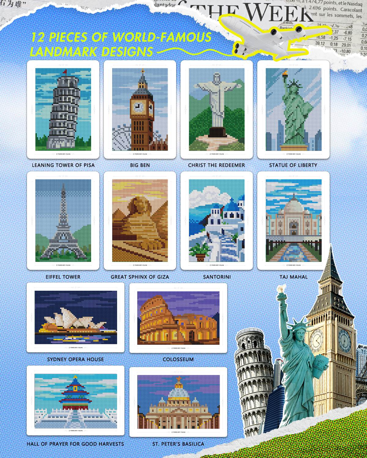 Minigem® :World - Famous Landmark - Forever Young®️ DIY - 