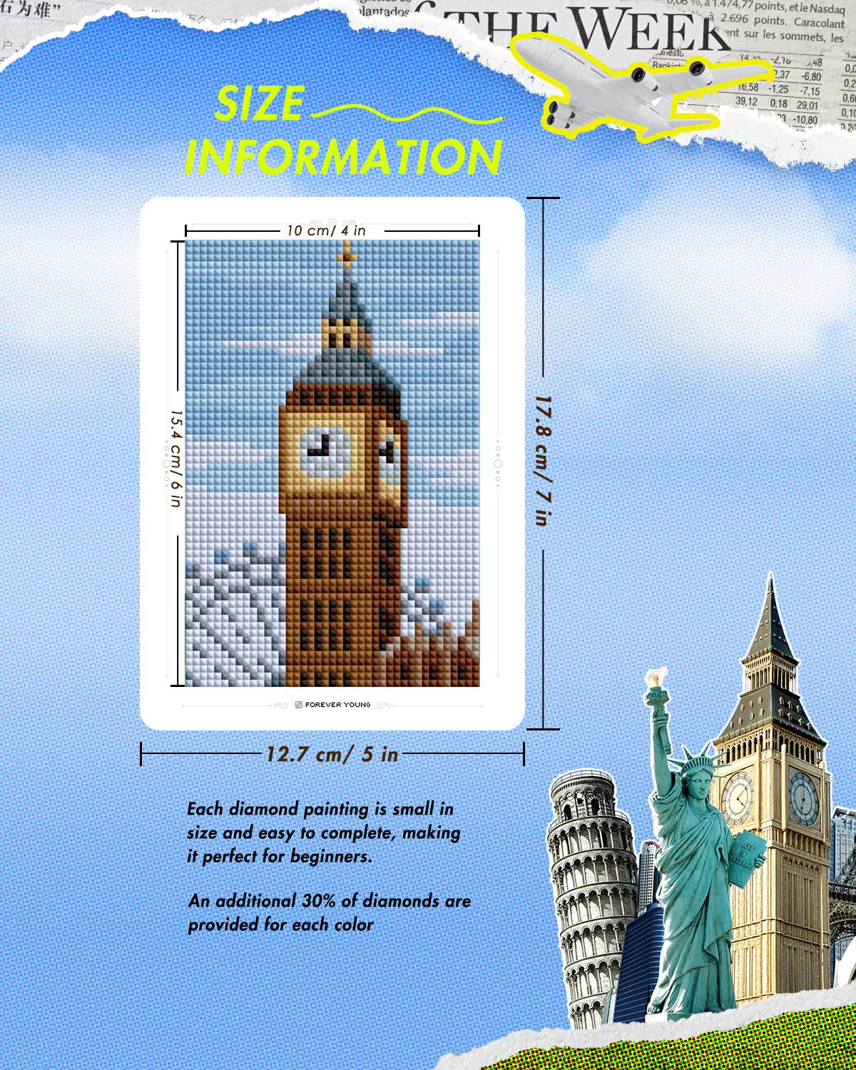 Minigem® :World - Famous Landmark - Forever Young®️ DIY - 