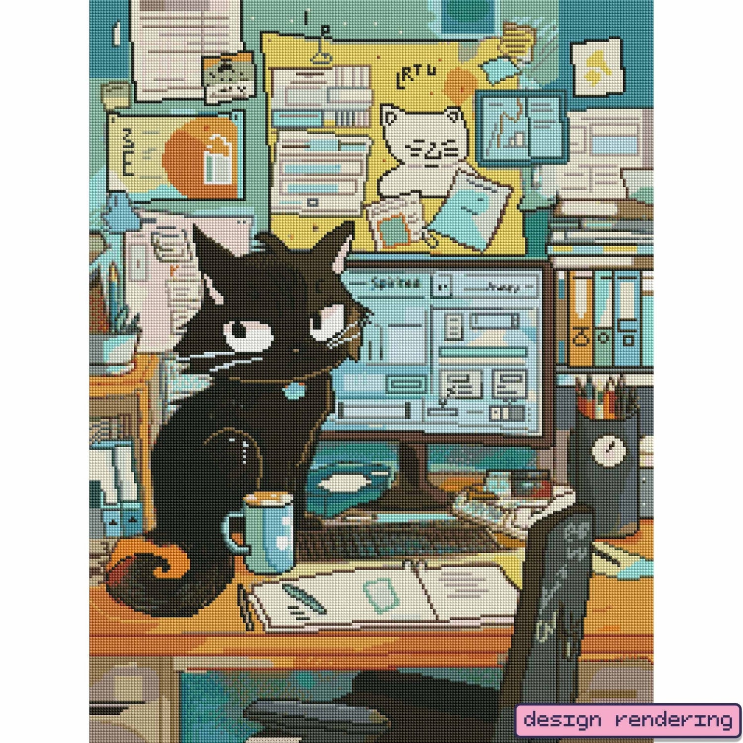 Office Feline - Forever Young®️ DIY - 