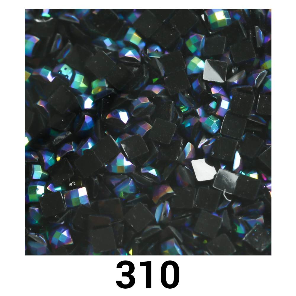 Quadratische AB-Perlen, 1 Beutel (2000 Stück), einfarbig