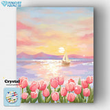 Pink Tulips - Crystal Diamond Painting - Forever Young®️ DIY - 