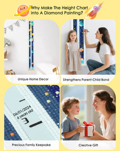 Rocket Height Chart 52.3 x 5.1 Inch - Forever Young®️ DIY - 