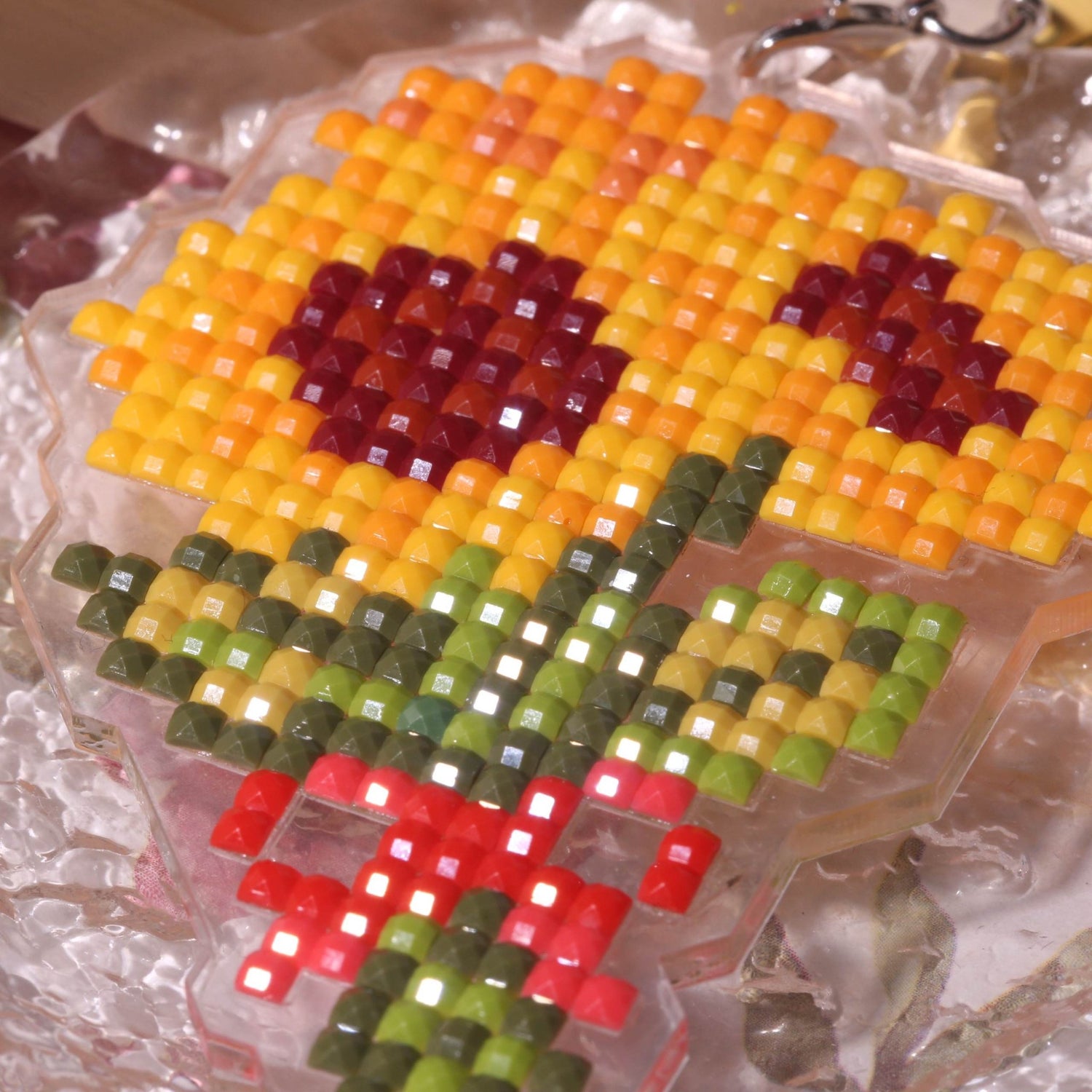 Sunflower Bouquet Acrylic Diamond Painting Keychain - Forever Young®️ DIY - 