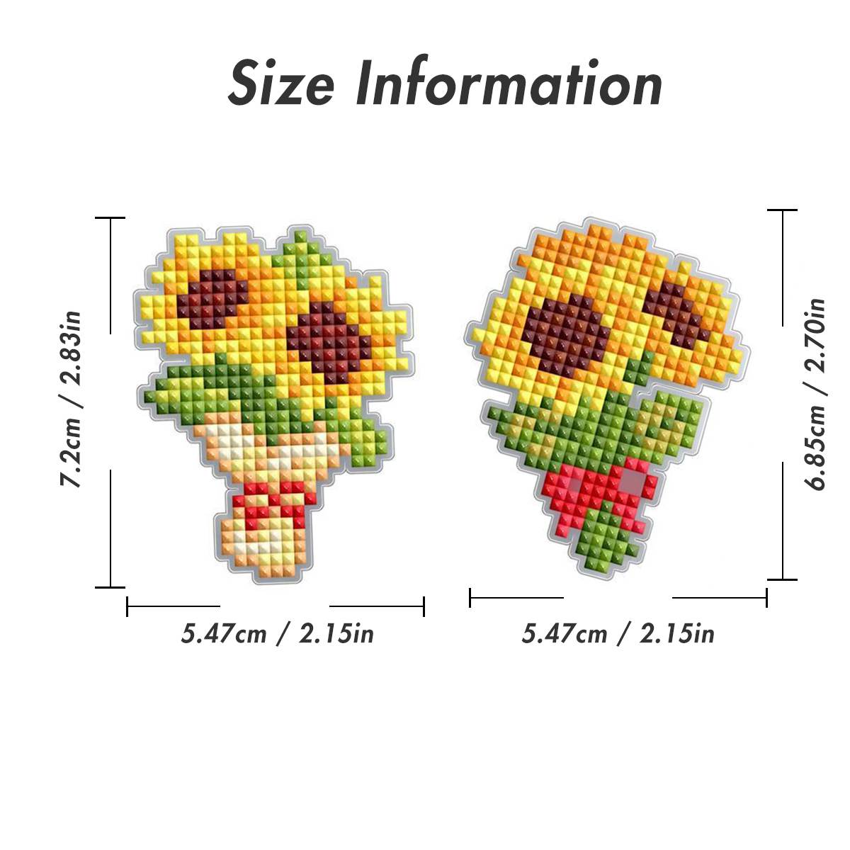 Sunflower Bouquet Acrylic Diamond Painting Keychain - Forever Young®️ DIY - 