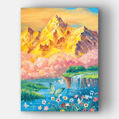 Sunlight Illuminates the Golden Mountain - Forever Young®️ DIY - 