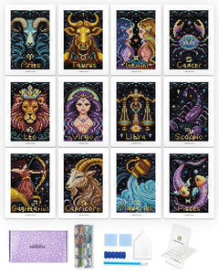 Forever Young®️ DIY - Zodiac Diamond Painting 12PCS DIY Kit