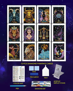 Forever Young®️ DIY - Zodiac Diamond Painting 12PCS DIY Kit