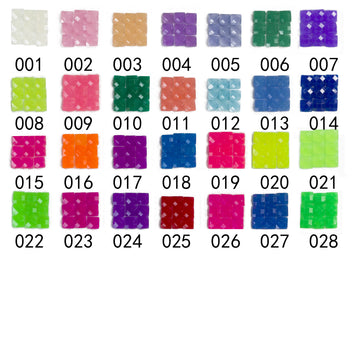Perles carrées qui brillent dans le noir, 1 sac (2000 pièces), couleur unique