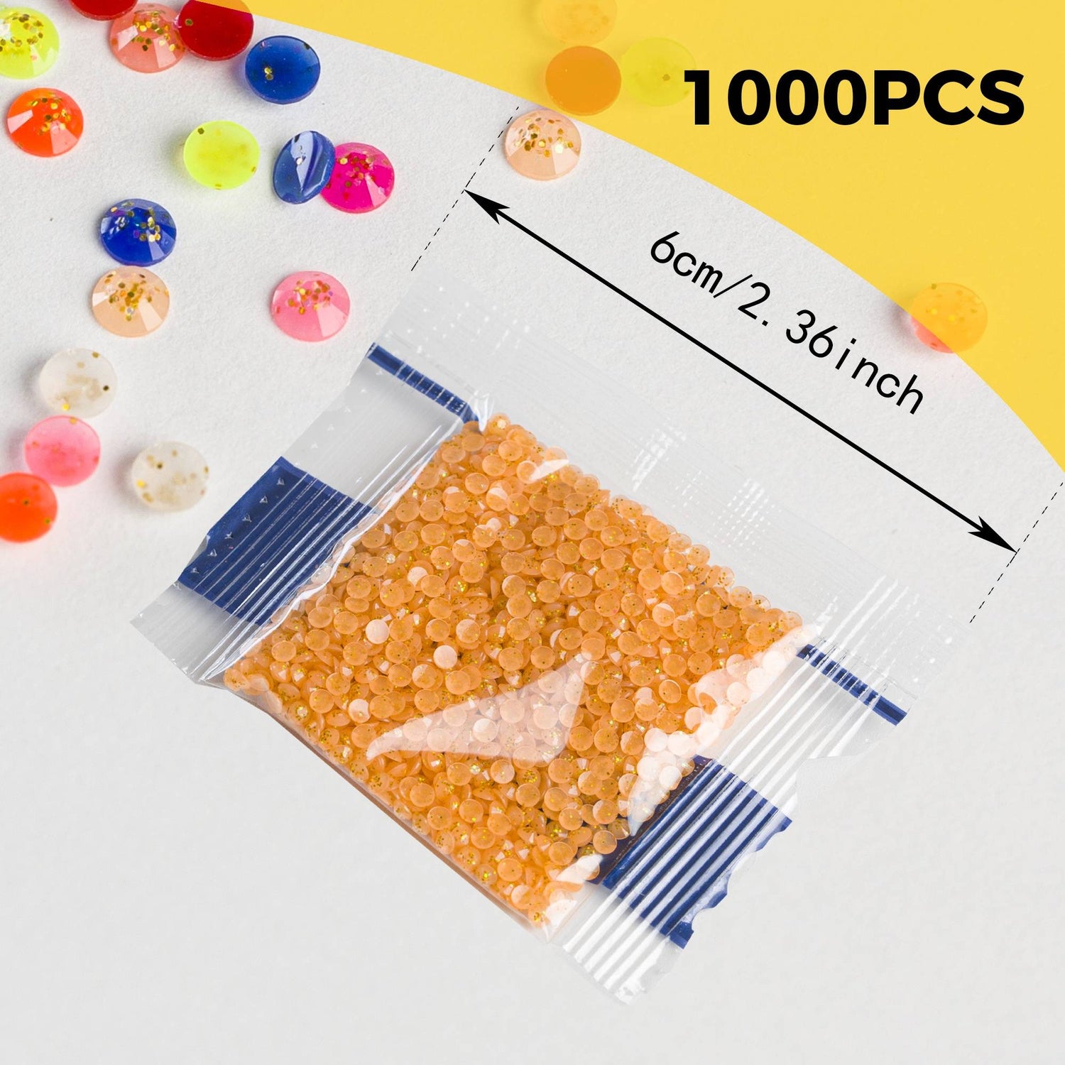 20 Colors Round Jelly Glitter Beads for Diamond Painting - Forever Young®️ DIY - 