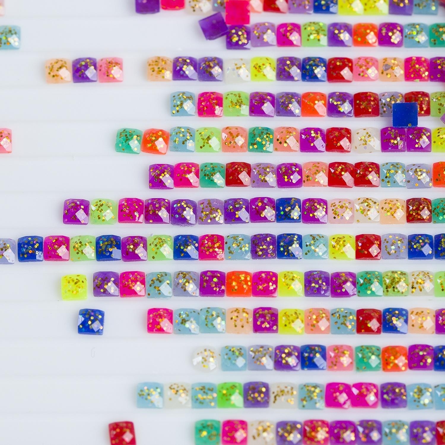 20 Colors Square Glitter Beads for Diamond Painting - Forever Young®️ DIY - 