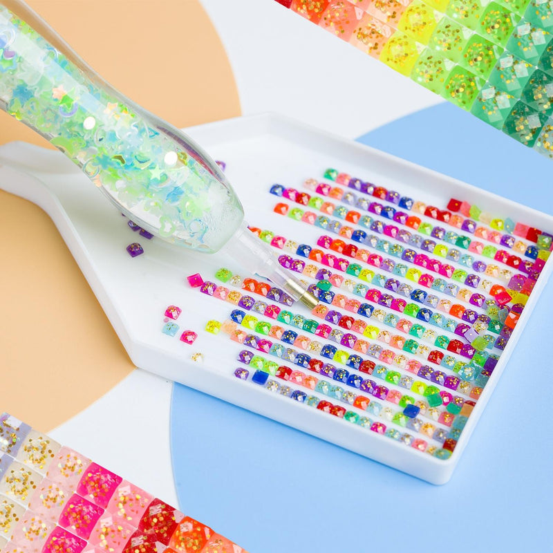 20 Colors Square Glitter Beads for Diamond Painting