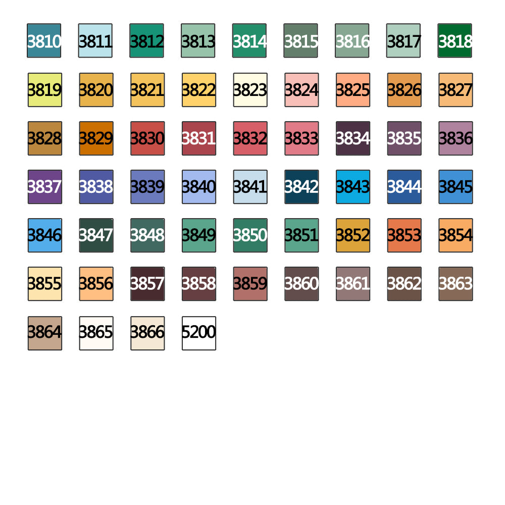 Square DMC Beads 1 Bag (2000pcs) Color No·3810-5200