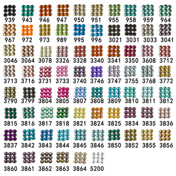 Strass ronds en cristal, 1 sac (2000 pièces), couleur n°939-5200