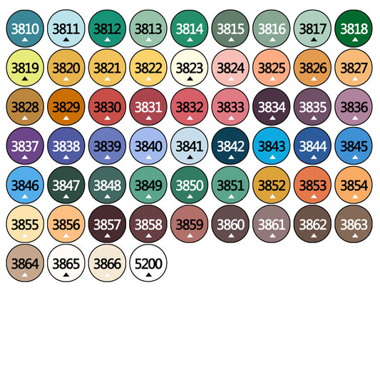 Runde DMC-Perlen, 1 Beutel (2000 Stück), Farbe Nr. 3810-5200 