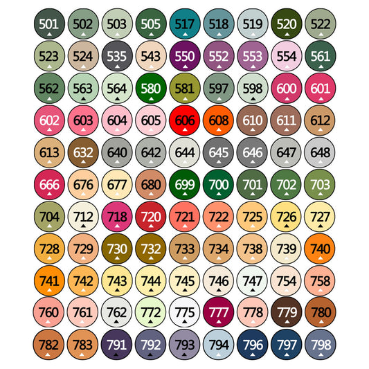 Perles rondes DMC 1 sac (2000 pièces) couleur n°501-798 
