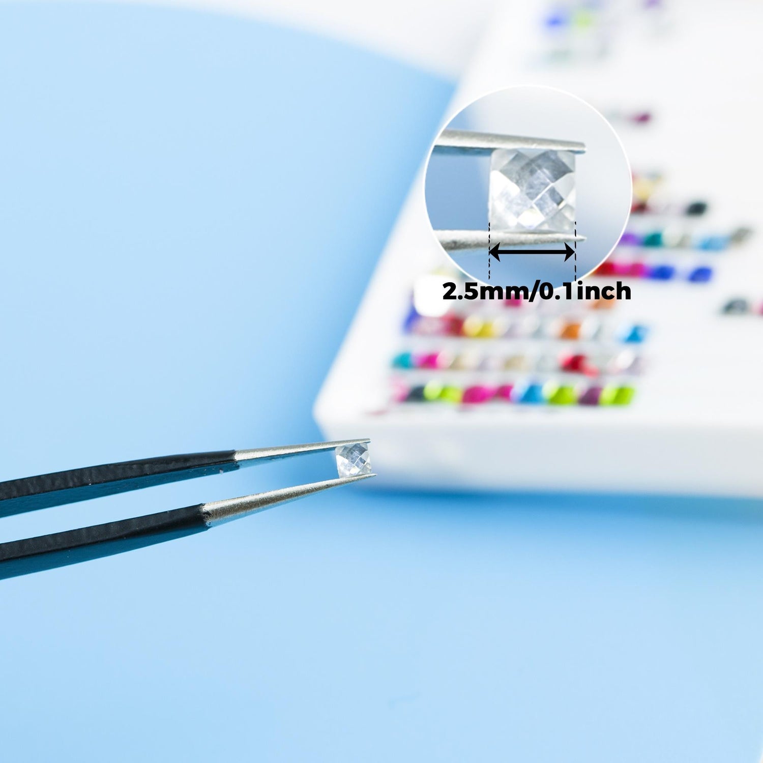 20 Colors Square Rhinestones Diamond Painting Beads