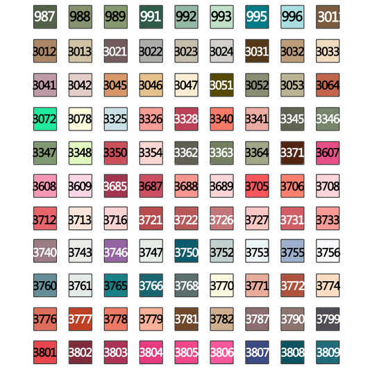 Perles carrées DMC 1 sac (2000 pièces) couleur n°987-3809 