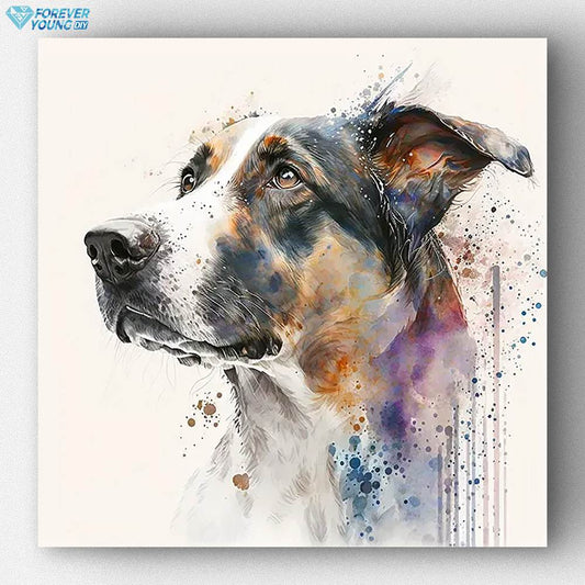 Chien aquarelle 