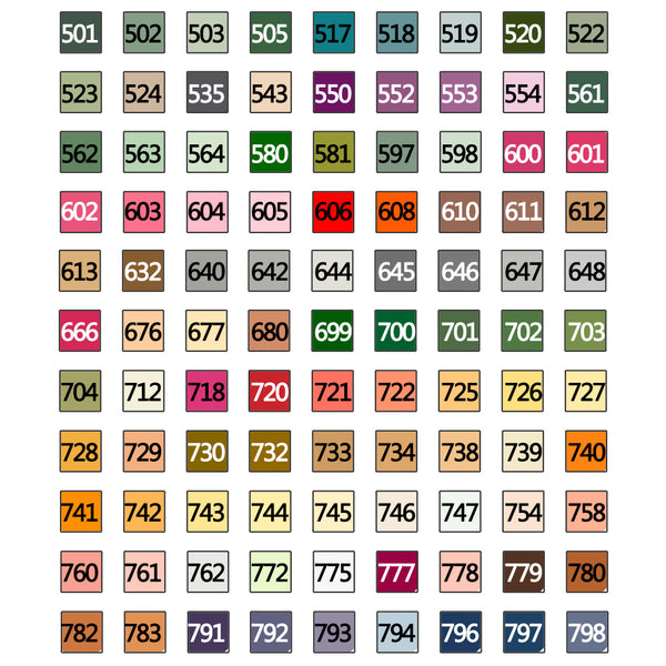 Square DMC Beads 1 Bag (2000pcs) Color No.598